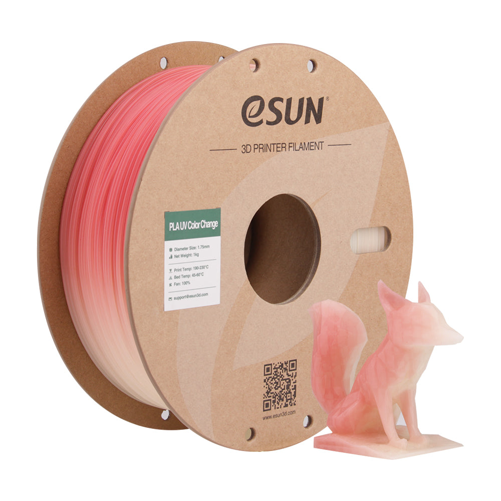 Filamento PLA con cambio de color UV, rojo | eSUN