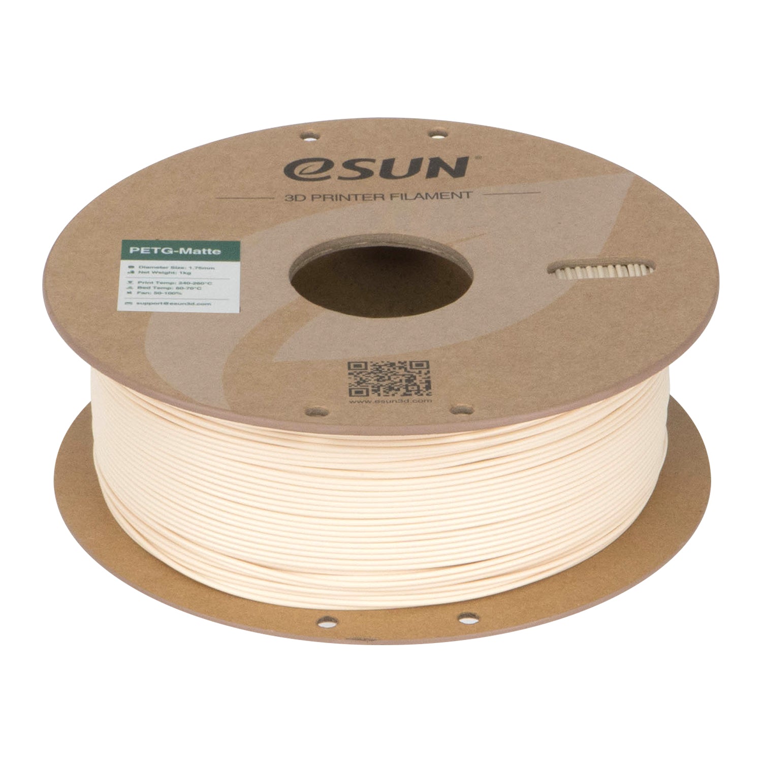 Filamento PETG blanco alabastro mate | eSUN