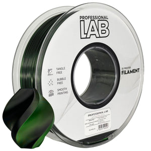 Filament Silk PLA Dual Color black green | Prof. Lab