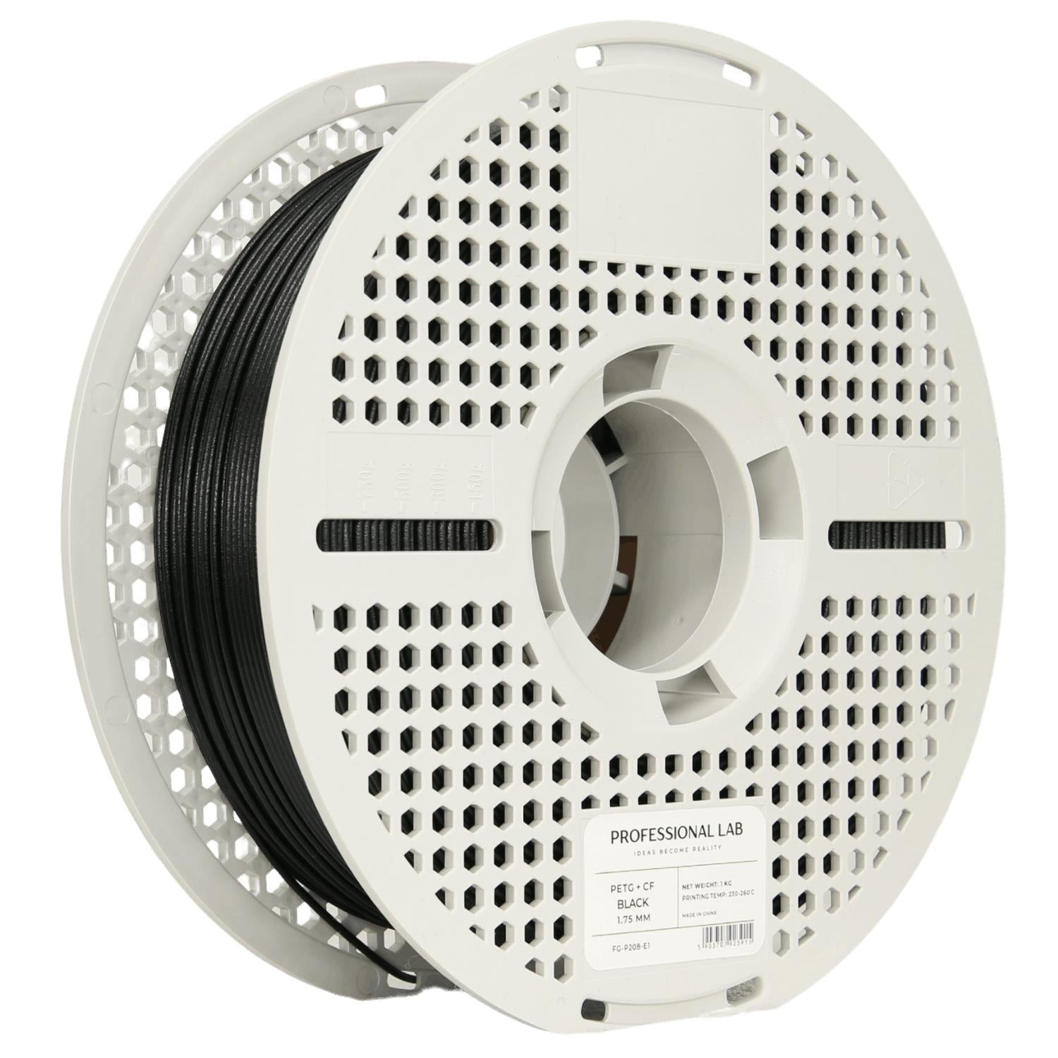 Spool of PETG-CF black filament, Prof. Lab, 1.75 mm