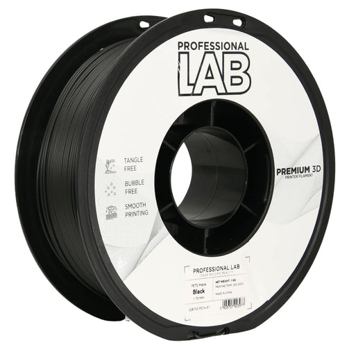 Bobina de filamento PETG negro mate, Prof. Lab, 1,75 mm