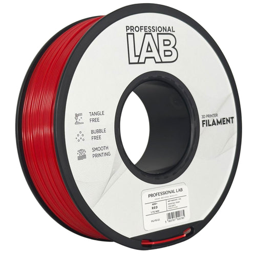 Bobina de filamento ABS+ rojo, Prof. Lab, 1,75 mm