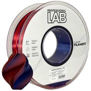 Filamento Silk PLA Dual Color rojo azul | Prof. Lab