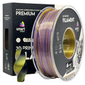 Spool of Silk PLA Tri Color black gold purple filament, Smart Print, 1.75 mm