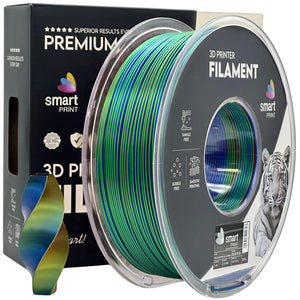 Filamento Silk PLA Tri Color rojo azul verde | Smart Print