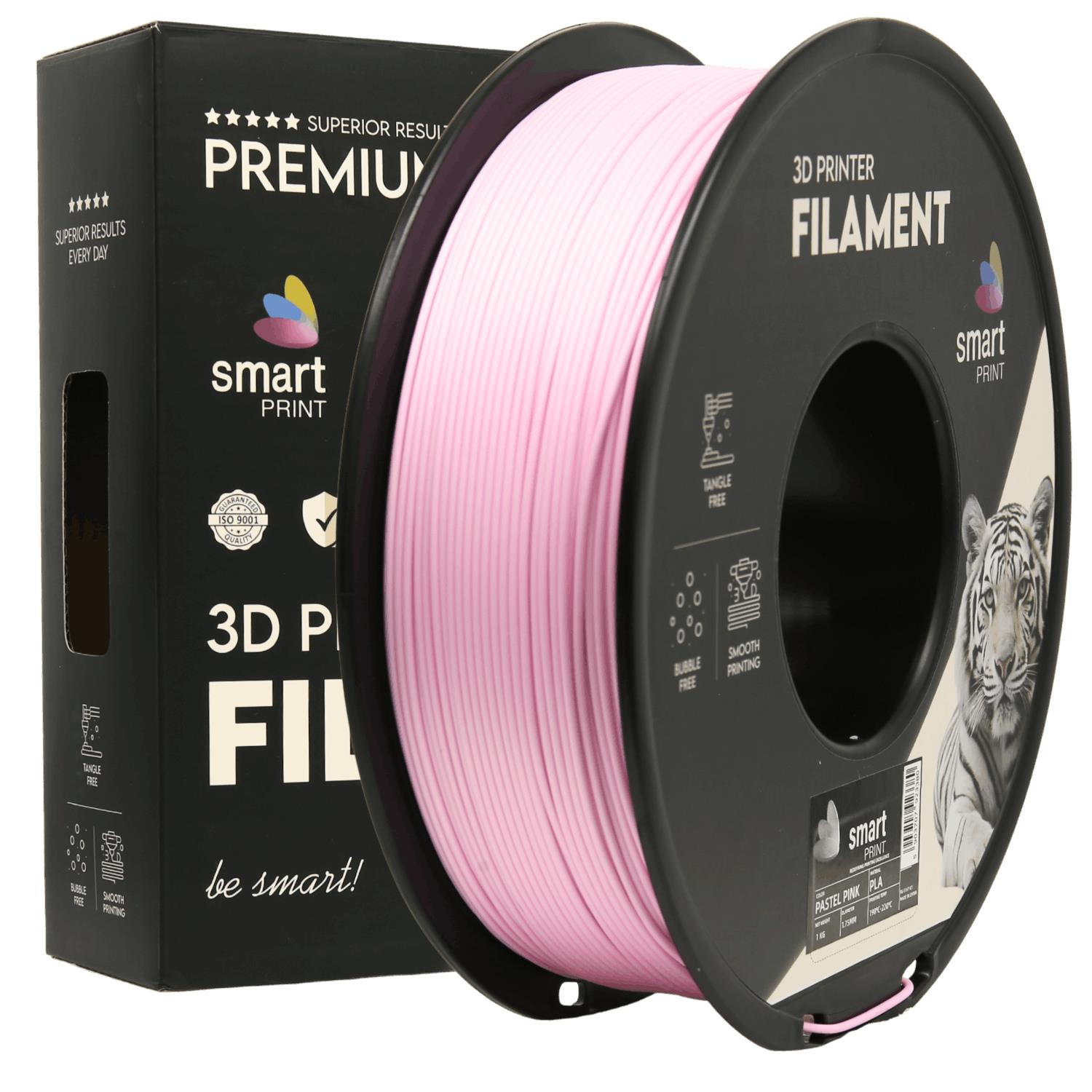 Spool of PLA pastel pink filament, Smart Print, 1.75 mm