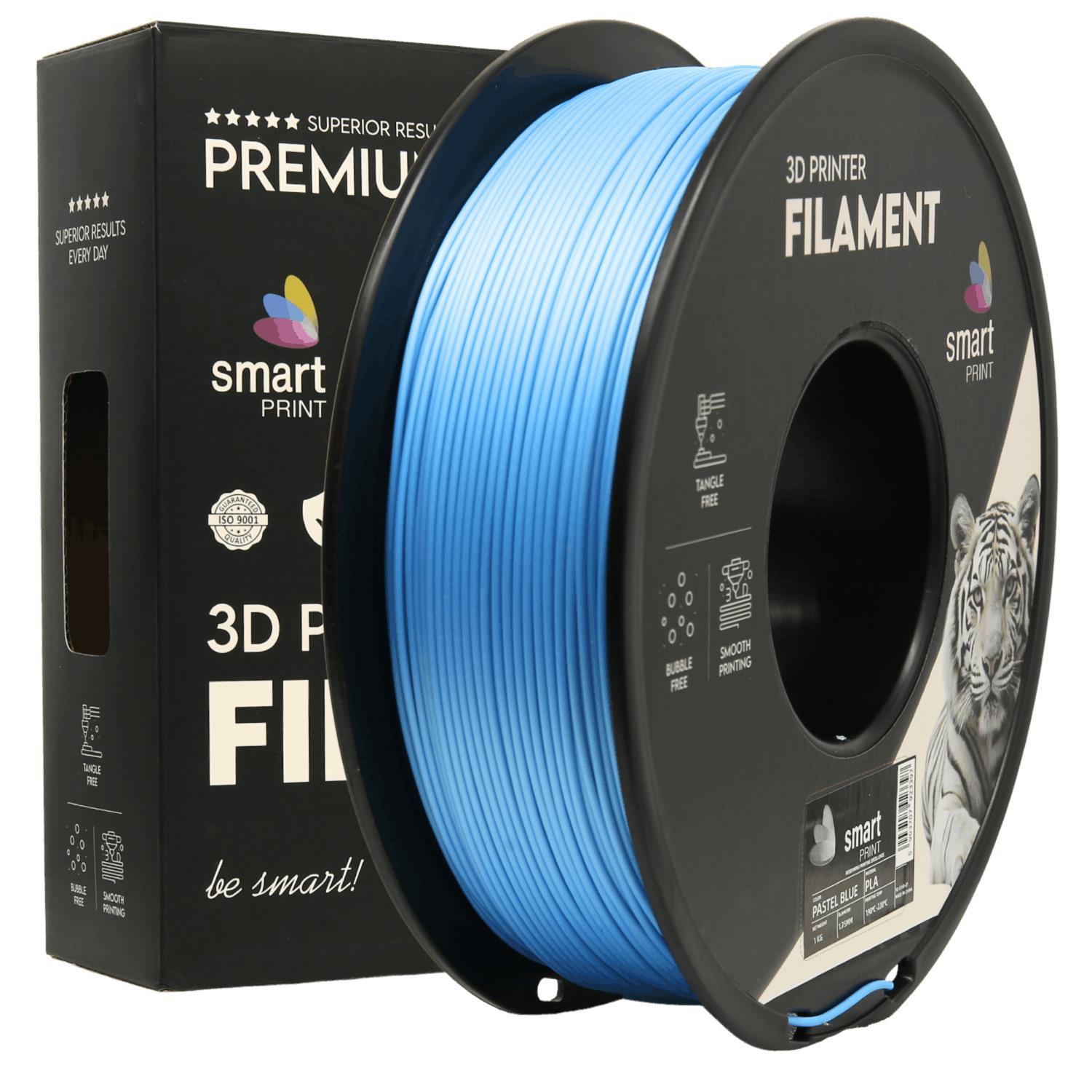 Bobina de filamento PLA azul pastel, Smart Print, 1,75 mm
