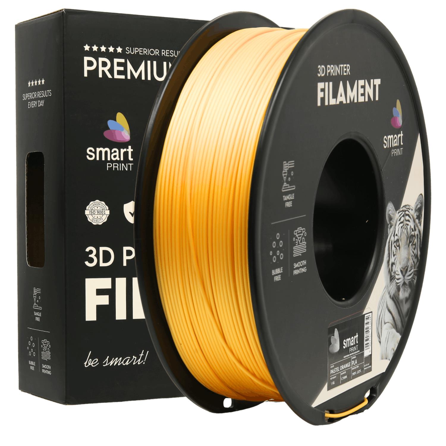 Bobina de filamento PLA naranja pastel, Smart Print, 1,75 mm
