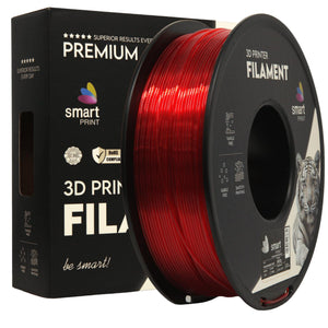 Filamento PETG rojo transparente | Smart Print