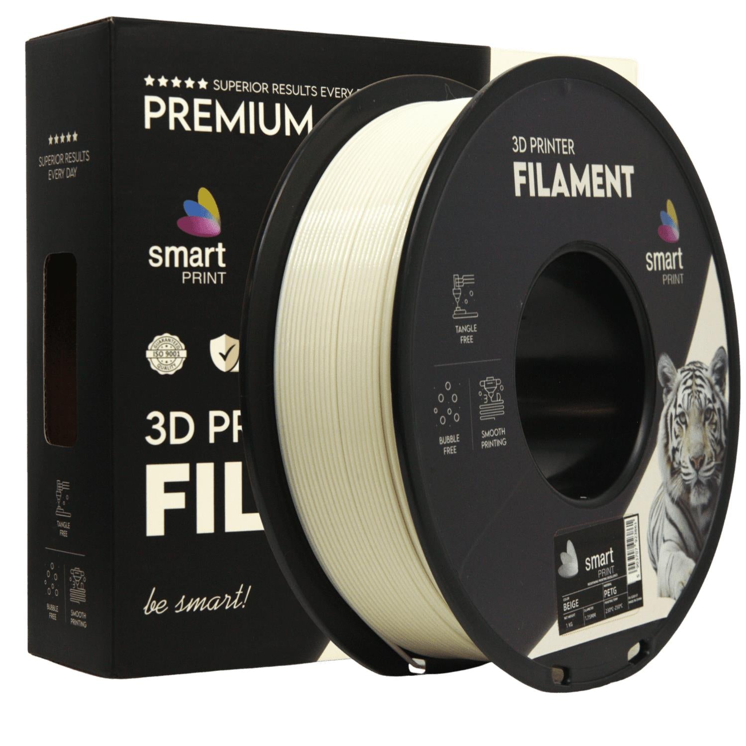 Bobina de filamento PETG beige, Smart Print, 1,75 mm