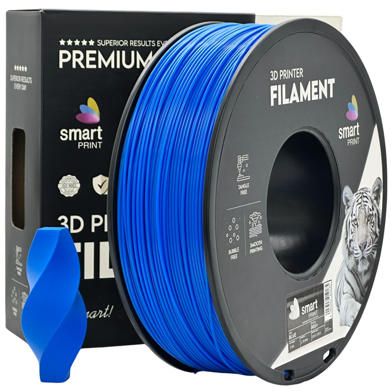 Bobina de filamento ABS+ azul, Smart Print, 1,75 mm