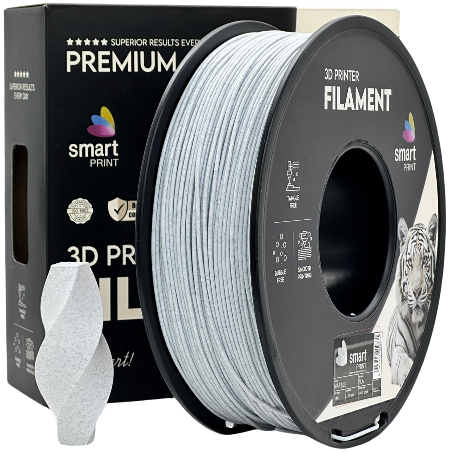Spool of PLA marble filament, Smart Print, 1.75 mm