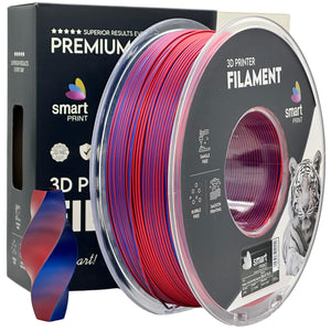 Filamento Silk PLA Dual Color rojo azul | Smart Print