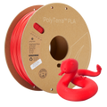 Spool of PLA matte red filament, Polymaker, 1.75 mm